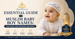 Muslim baby boy names 2026 with Quranic meanings and Islamic name ideas